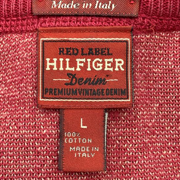 Red Label Denim Tommy Hilfiger Pullover Cotton Sweater Long Sleeves Crewneck - Picture 3 of 7